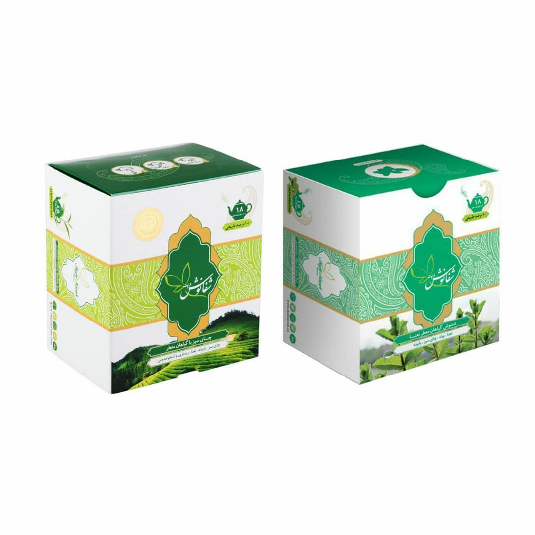دمنوش  نعنا و چای سبز شفانوش  مجموعه 2 عددی