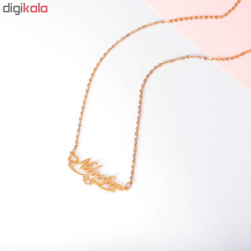 گردنبند طرح اسم نیلوفر کد GA1082 تک سایز