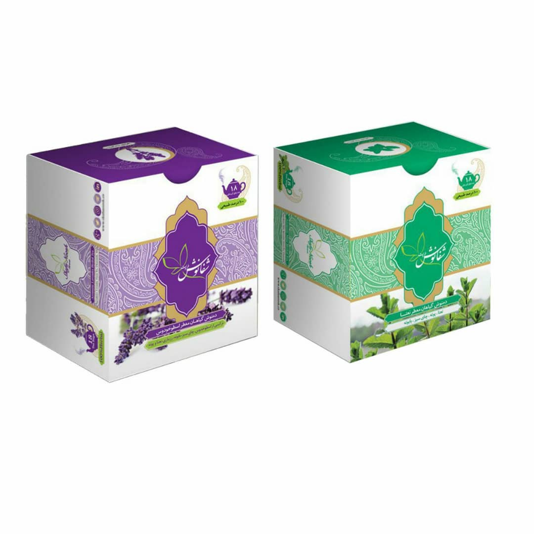 دمنوش  نعنا و اسطوخدوس شفانوش مجموعه 2 عددی