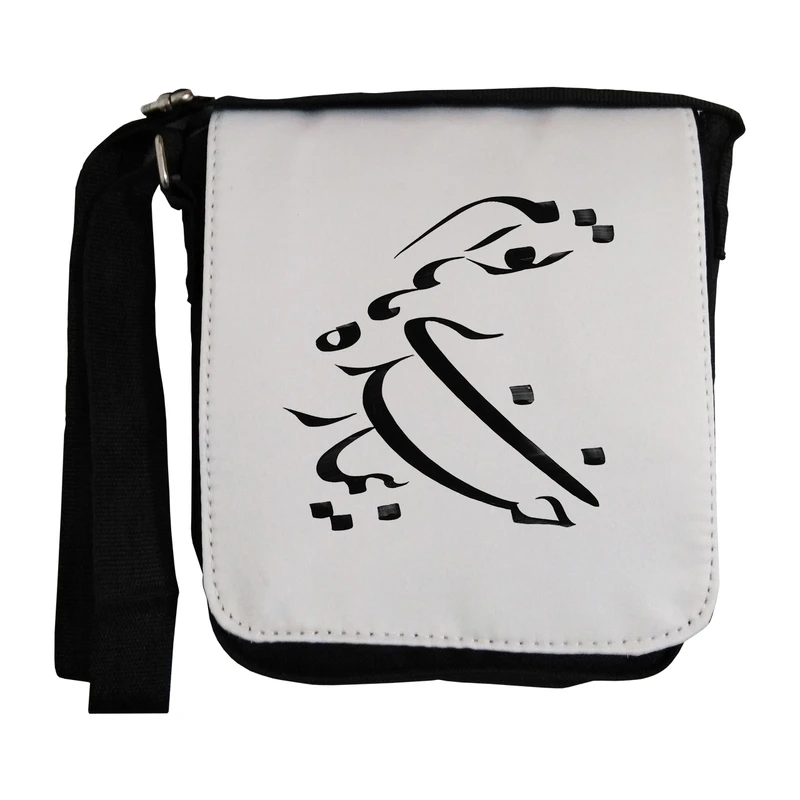 کیف دوشی زنانه طرح خوشنویسی مدل EKZ12