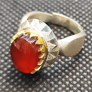 انگشتر نقره مردانه مدل عقیق یمانی کد 25