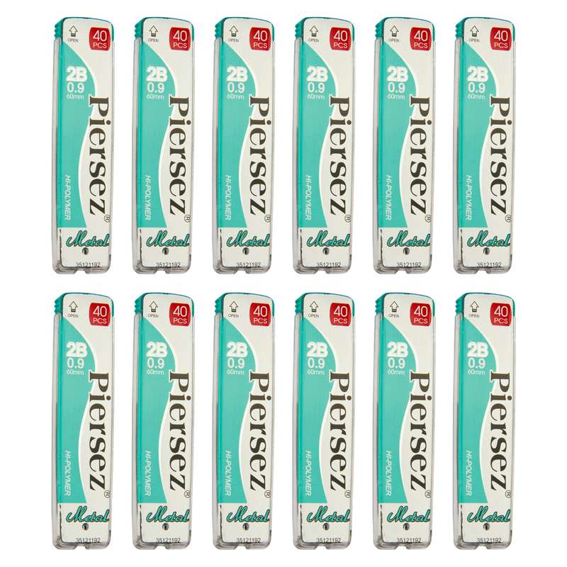 نوک مداد نوکی پییرسز کد PZW0138 مدل متال قطر 0.9 میلی متر بسته 12 عددی