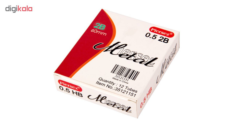 نوک مداد نوکی پییرسز کد PZW0135 مدل متال قطر 0.5 میلی متر بسته 12 عددی