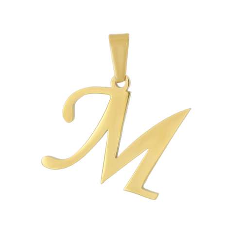 آویز گردنبند طلا 18 عیار جواهری میکا طرح M کد 0110008