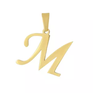 آویز گردنبند طلا 18 عیار جواهری میکا طرح M کد 0110008