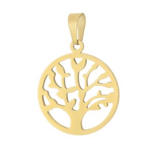آویز گردنبند طلا 18 عیار جواهری میکا طرح درخت کد 0110011