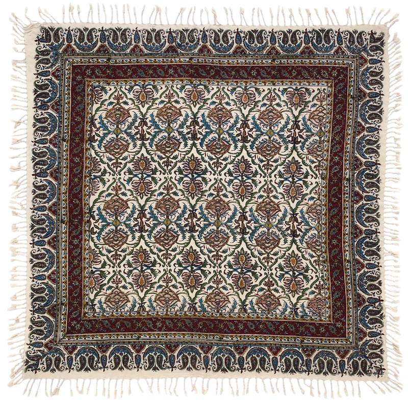 رومیزی قلمكار ممتاز اصفهان طرح گلدان مدل G168