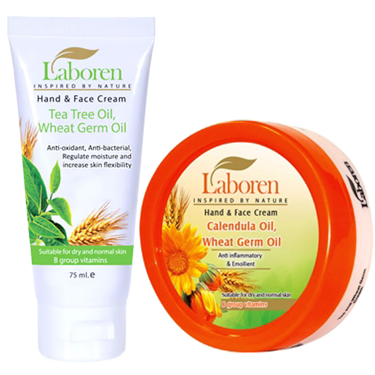مجموعه کرم مرطوب کننده لابورن مدل Calendula Tee مجموعه 2 عددی