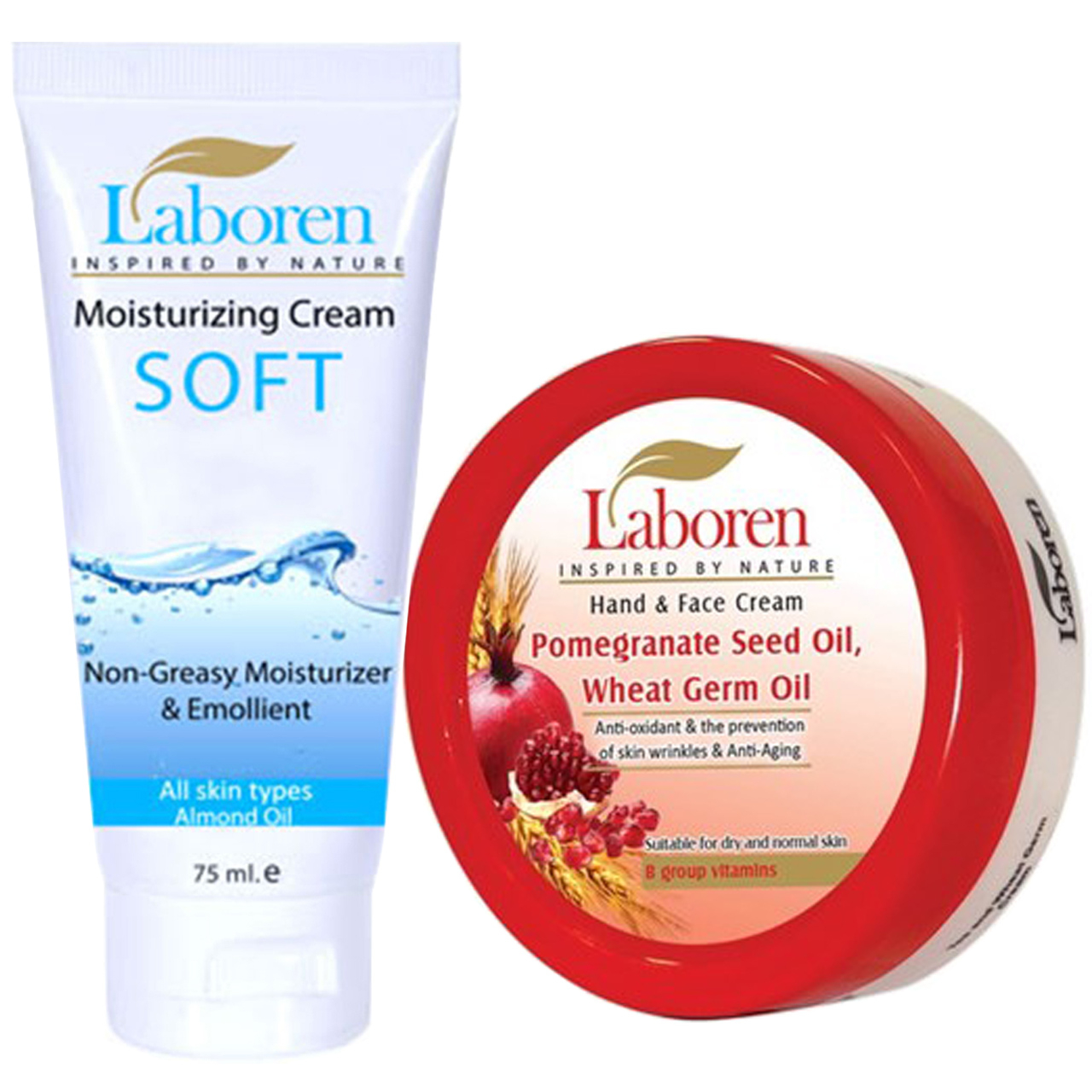 مجموعه کرم مرطوب کننده لابورن مدل Pomegranate Soft مجموعه 2 عددی