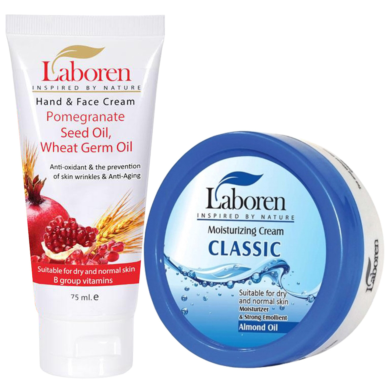 مجموعه کرم مرطوب کننده لابورن مدل Classic Pomegranate مجموعه 2 عددی