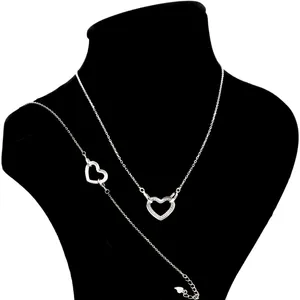 نیم ست نقره زنانه بهارگالری طرح قلب مدل Silver Heart