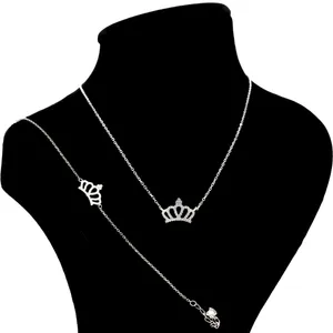 نیم ست نقره زنانه بهارگالری طرح تاج مدل Queens Crown 