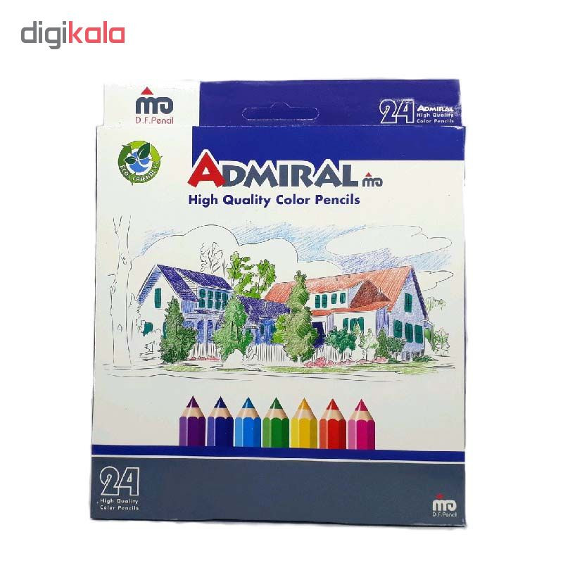 مداد رنگی 24 رنگ آدمیرال کد 761c بسته 6 عددی