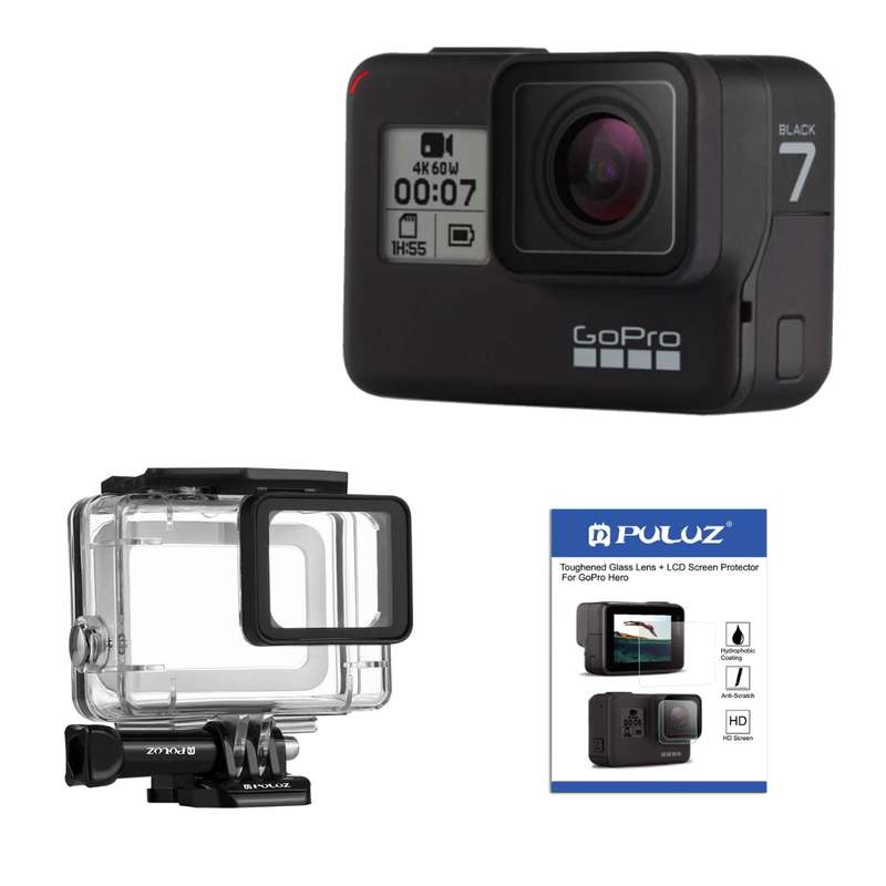 دوربین فیلم برداری ورزشی گوپرو مدل HERO7 Black Quick Stories به همراه لوازم جانبی پلوز