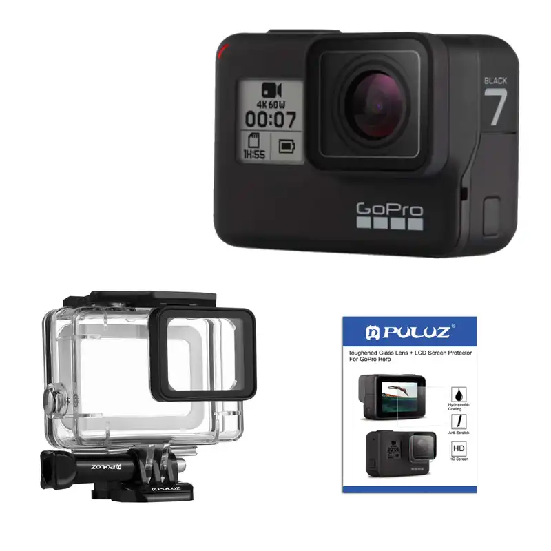 دوربین فیلم برداری ورزشی گوپرو مدل HERO7 Black Quick Stories به همراه لوازم جانبی پلوز