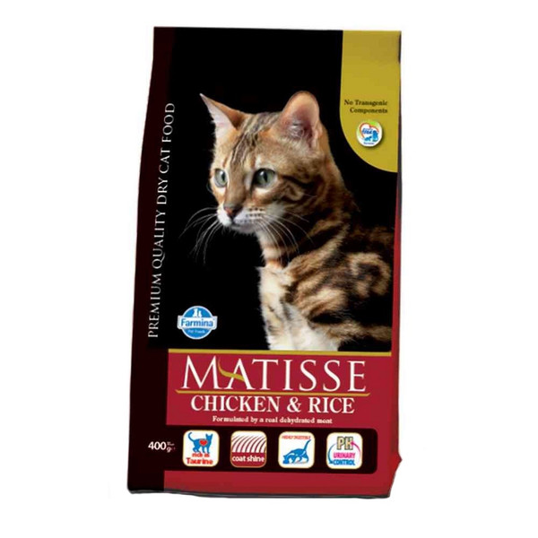 غذای خشک گربه فارمینا مدل Matisse Chicken And Rice وزن 0.4 کیلوگرم