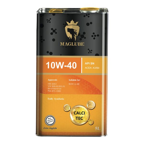 روغن موتور مگلوب مدل Calci Tec 10W-40 حجم ۵ لیتر