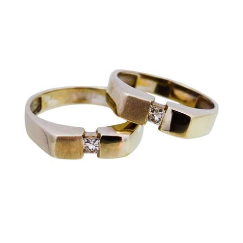 ست حلقه طلا 18 عیار کانیار گالری مدل M014