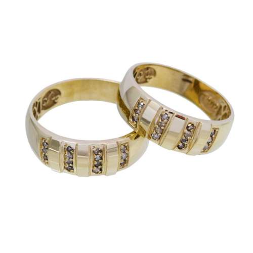 ست حلقه طلا 18 عیار کانیار گالری مدل M022