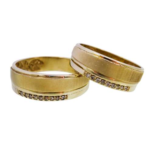 ست حلقه طلا 18 عیار کانیار گالری مدل M026