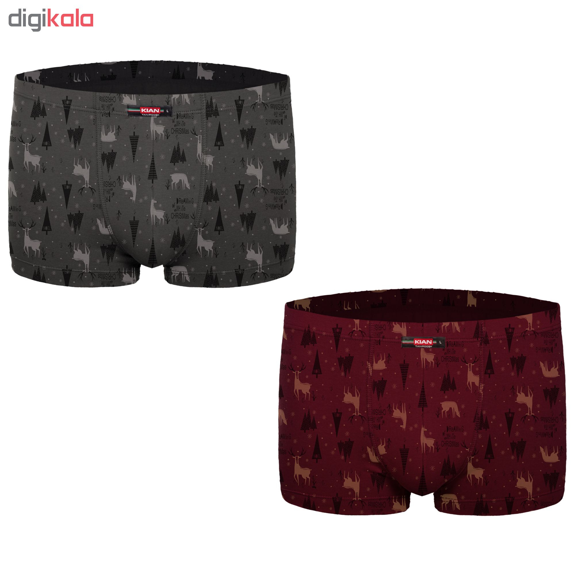 شورت مردانه کیان تن پوش مدل  Trunk PineGG مجموعه ۲ عددی