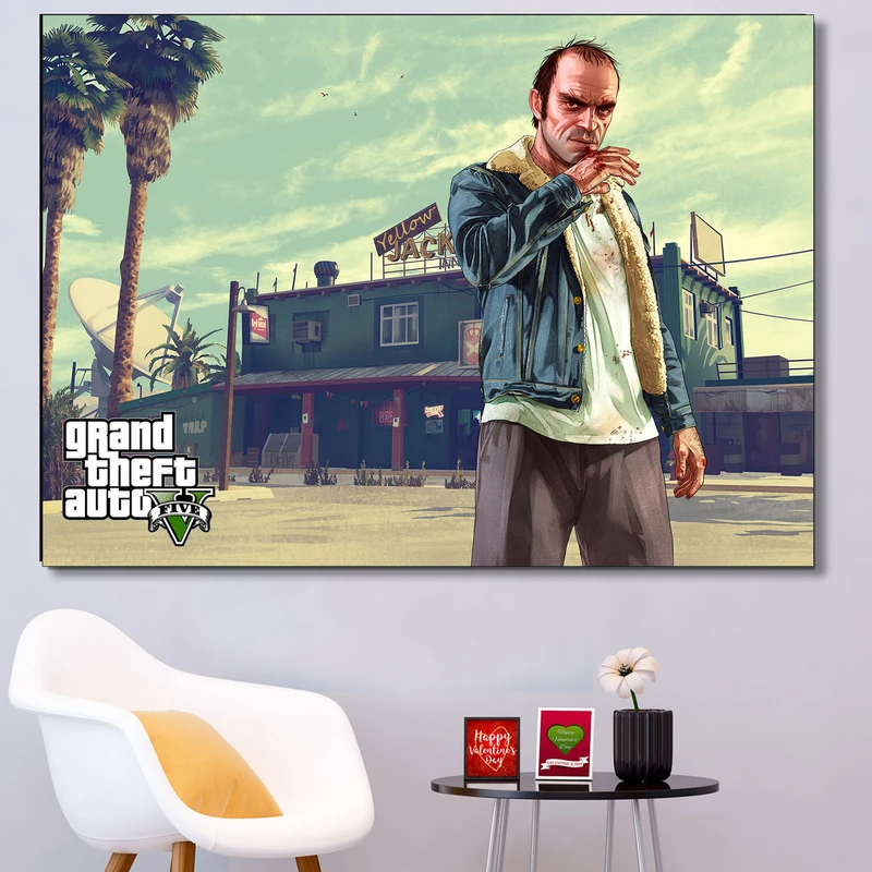 تابلو شاسی گالری استاربوی طرح بازی GTA V مدل Game 21