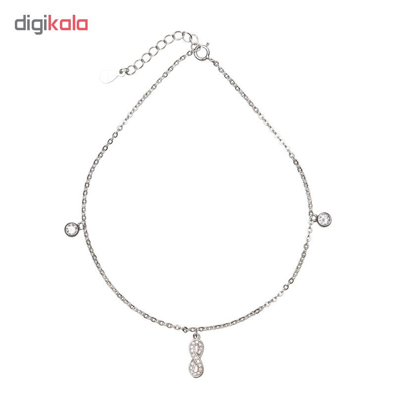 پابند نقره زنانه شهر جواهر مدل SJS-AN036