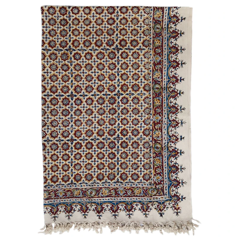 رومیزی قلمکار ممتاز اصفهان طرح حصیری مدل G177