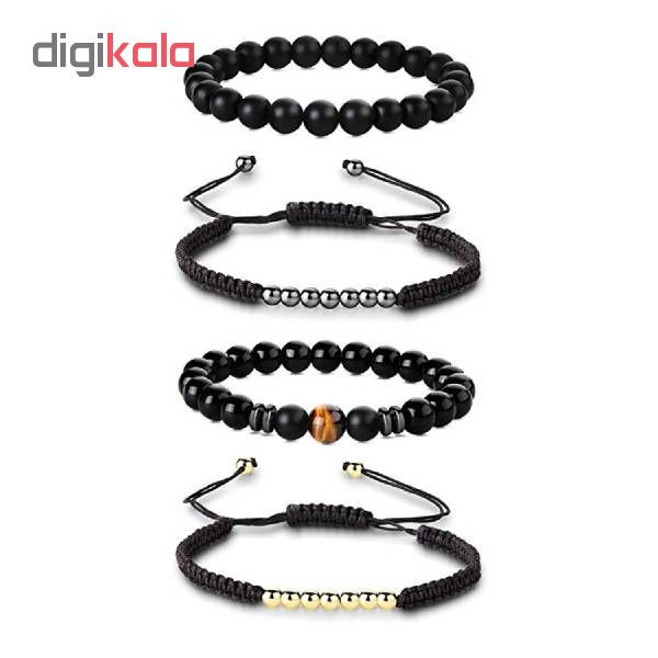 دستبند چرم ذاریات کد 138 مجموعه 4 عددی سایز 42 cm دستبند چرم ذاریات کد 138 مجموعه 4 عددی سایز 42 cm