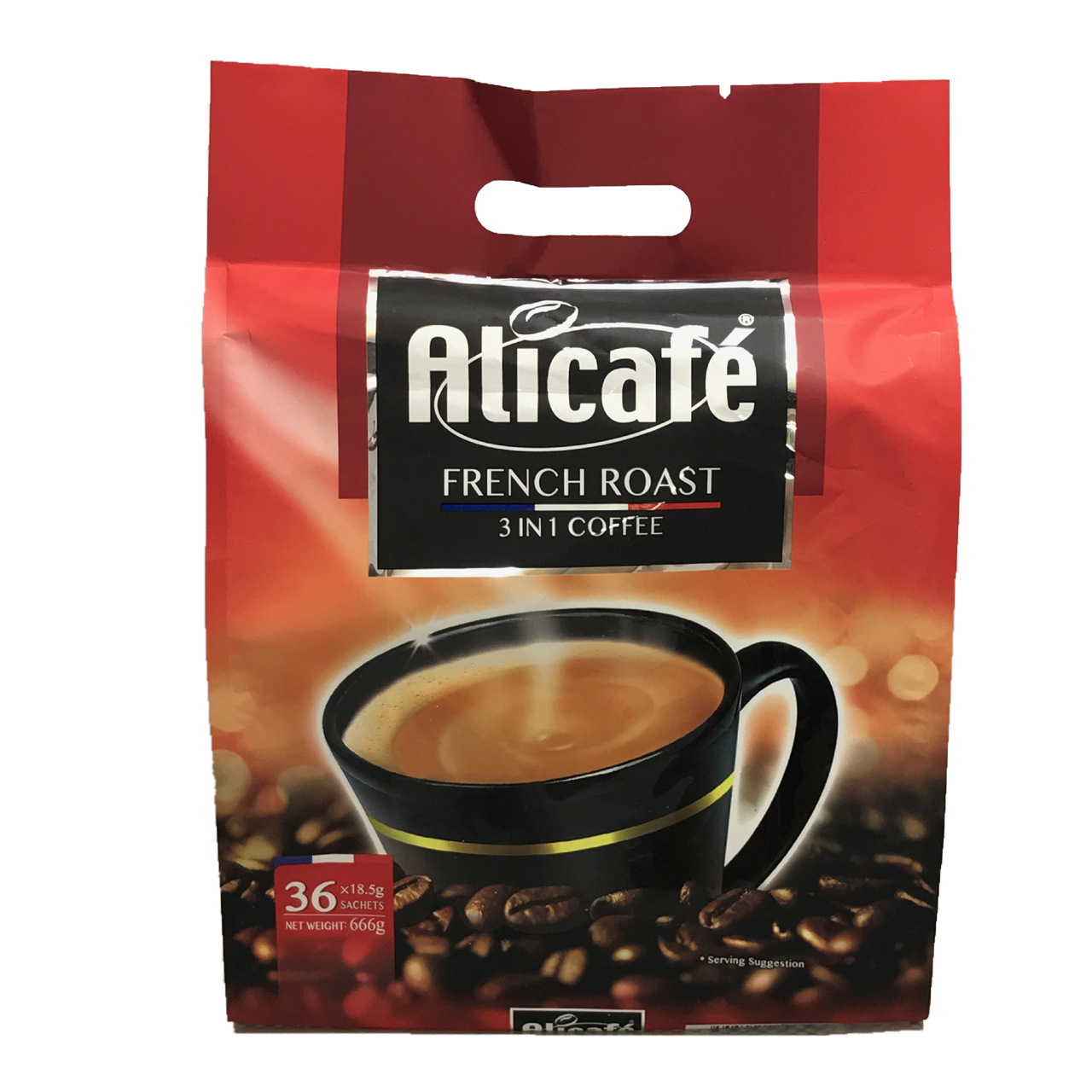 قهوه فوری علی کافه مدل French Roast بسته 36 عددی