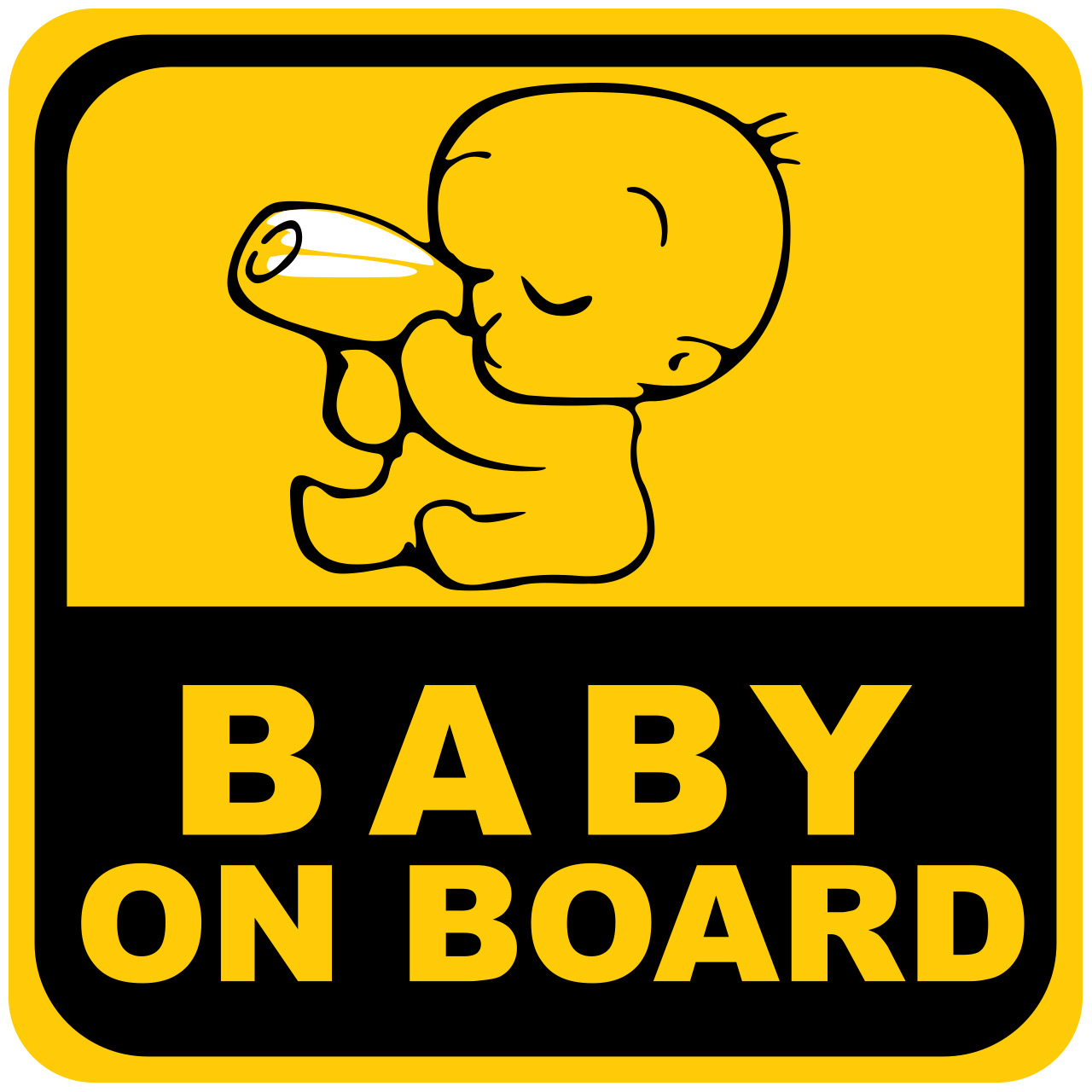 برچسب بدنه خودرو طرح Baby on Board مدل B-01