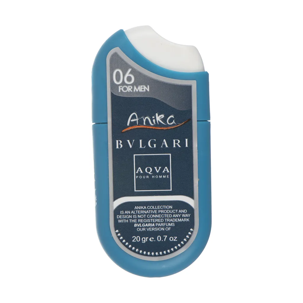 عطر جیبی مردانه آنیکا مدل Bvlgari Aqva Pour Homme حجم 20 میلی لیتر