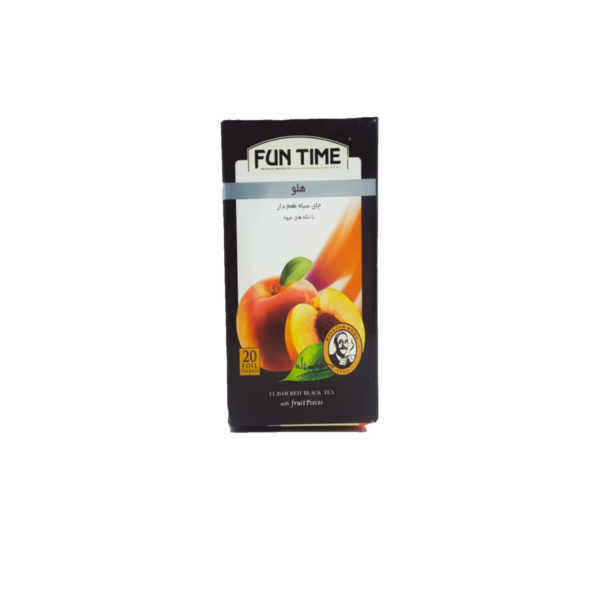چای سیاه باطعم هلو فان تایم بسته 20 عددی