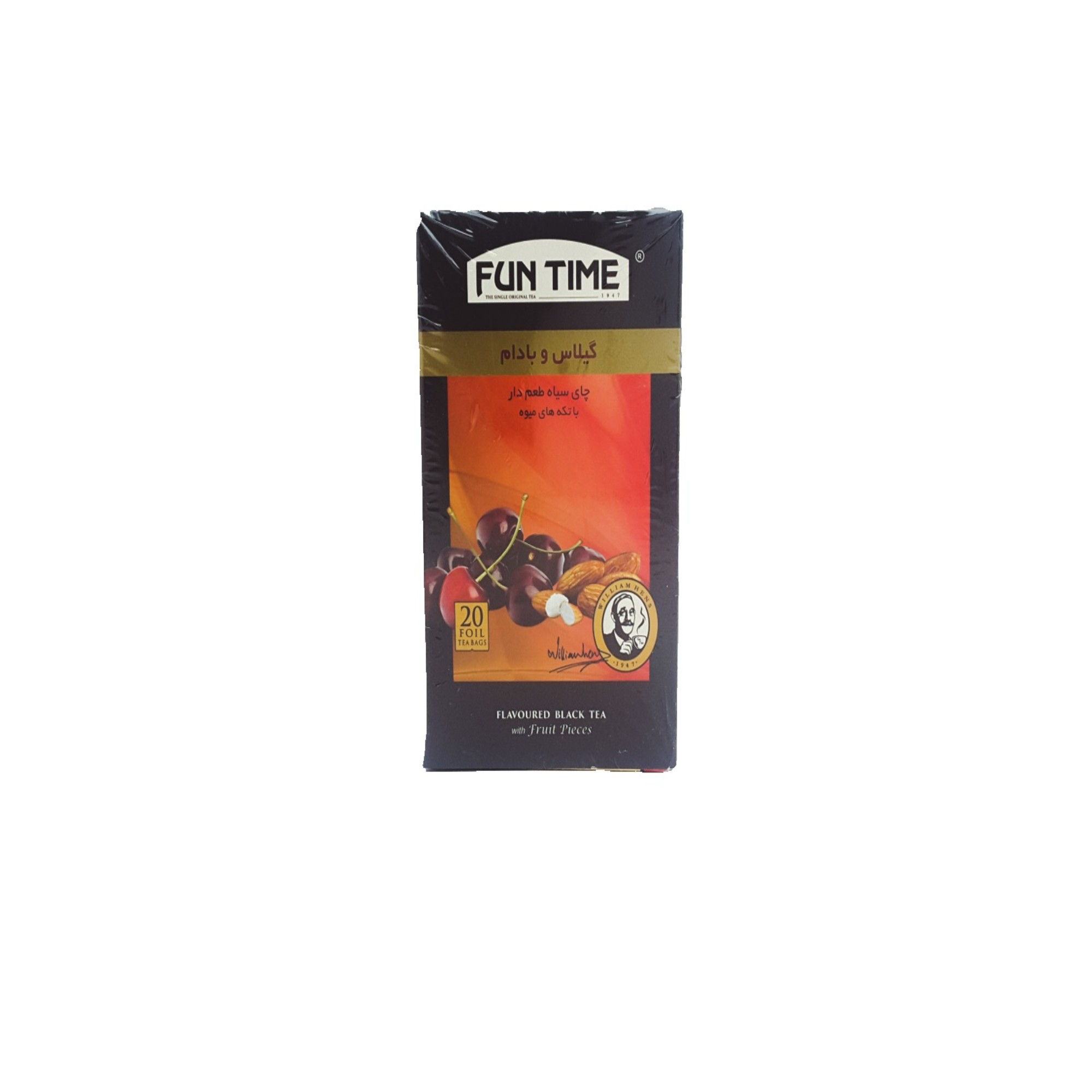 چای سیاه با طعم گیلاس و بادام فان تایم بسته 20 عددی