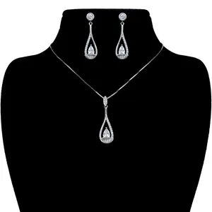 نیم ست نقره آی جواهر طرح رویال کد 77199NN