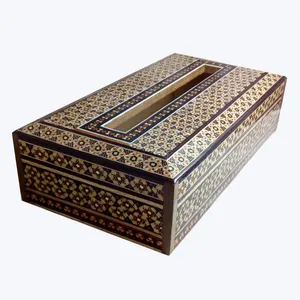 جعبه دستمال کاغذی خاتم کاری مدل 1139