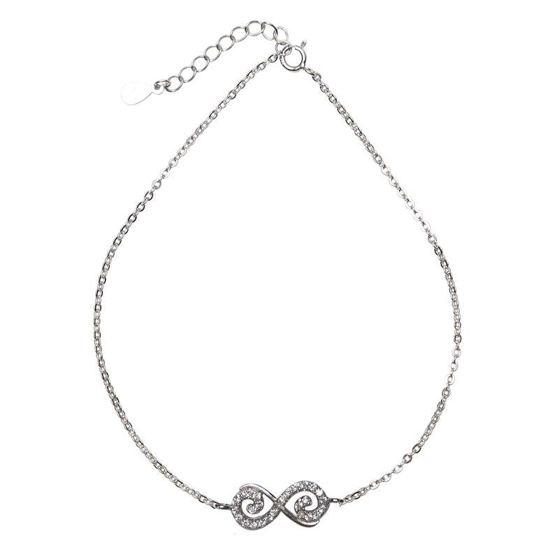 پابند نقره زنانه شهر جواهر مدل SJS-AN042