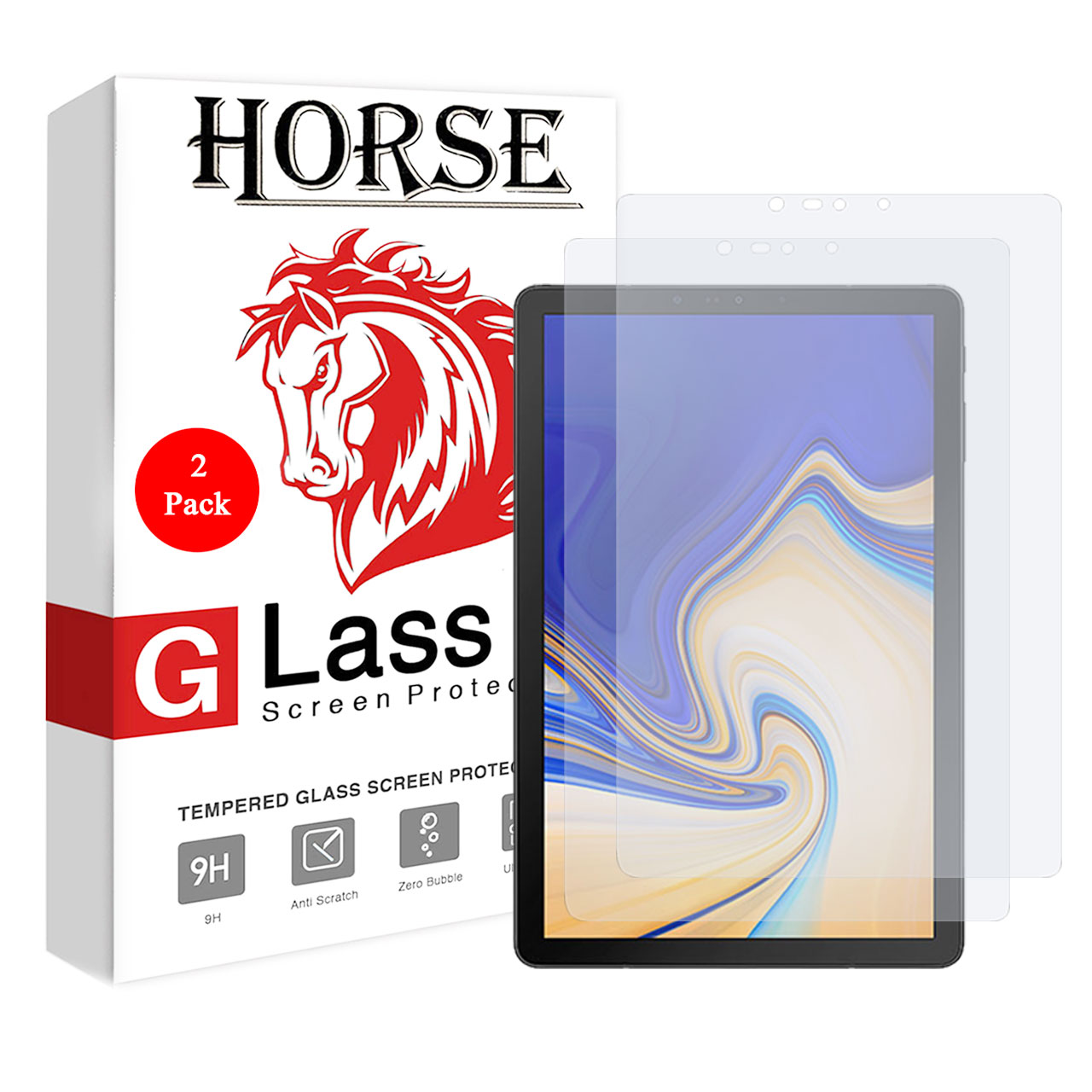 محافظ صفحه نمایش گلس هورس مدل UCC مناسب برای تبلت سامسونگ Galaxy Tab S4 10.5 T830 بسته دو عددی