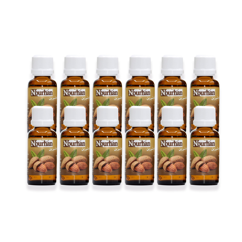 روغن بادام شیرین نورهان مدل N110 حجم 30 میلی لیتر  بسته 12 عددی