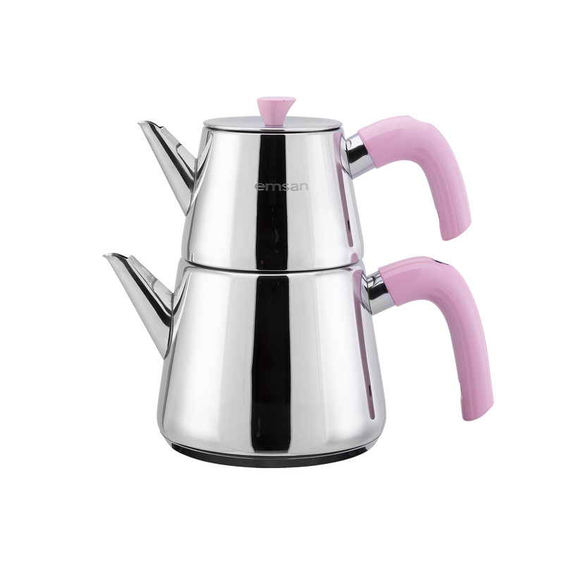 ست کتری و قوری امسان مدل Baby PinkAS