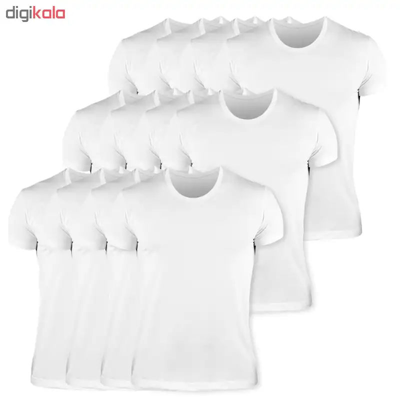 زیرپوش مردانه کیان تن پوش مدل U Neck Shirt Classic W مجموعه 12عددی