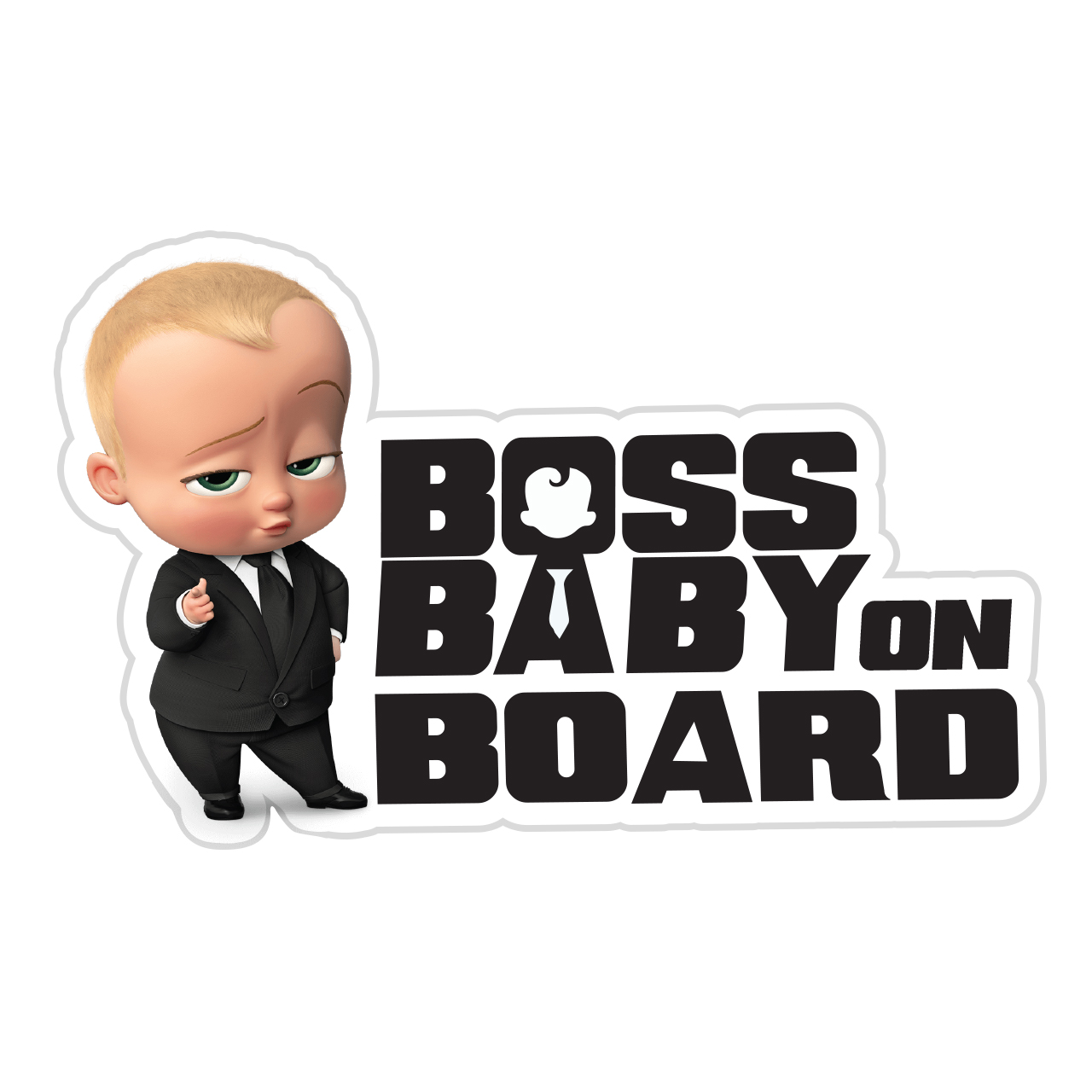برچسب بدنه خودرو طرح Baby on Board مدل Boss-01