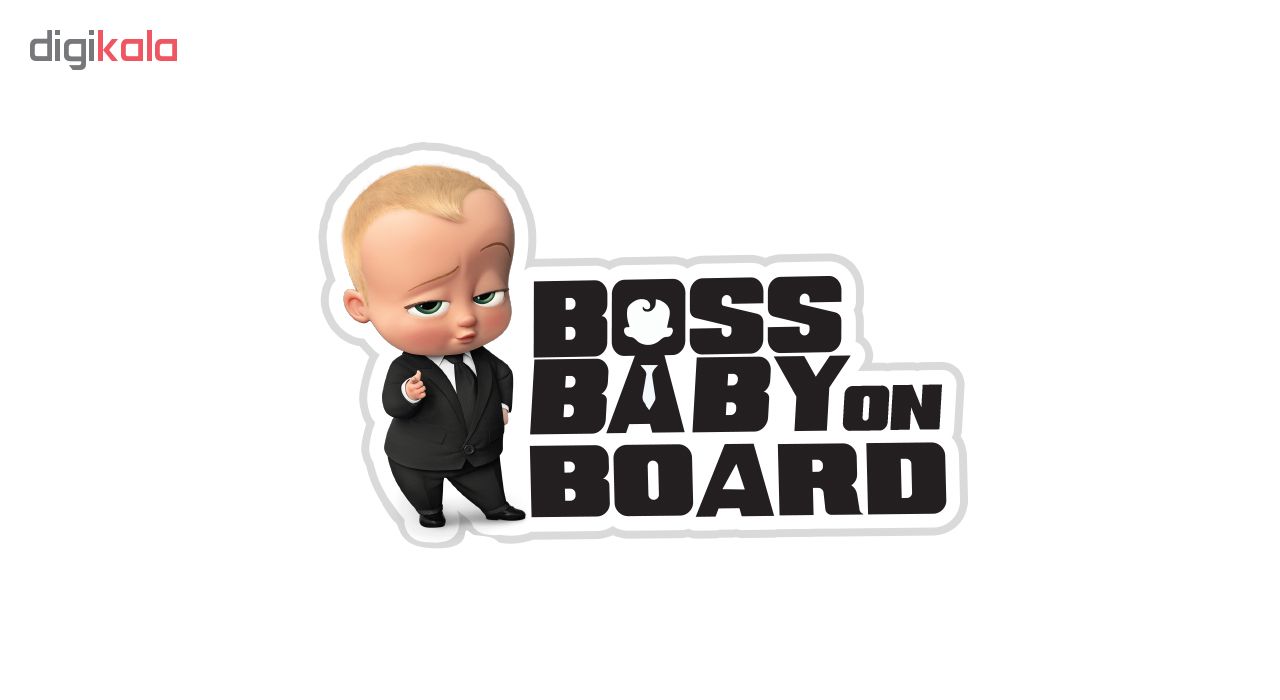 برچسب بدنه خودرو طرح Baby on Board مدل Boss-01