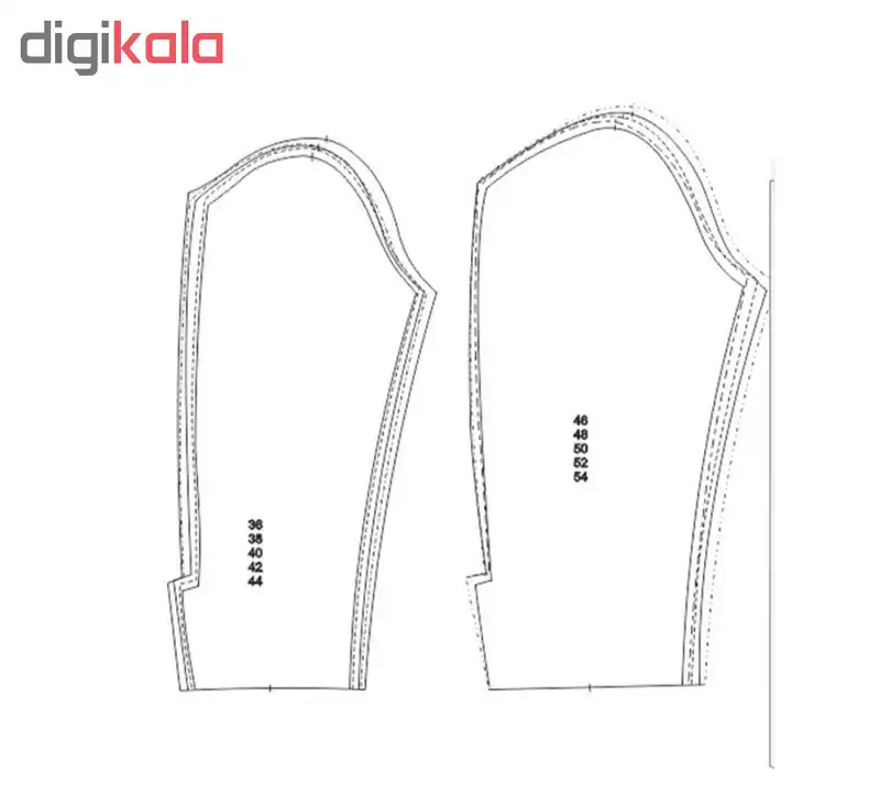 مجموعه 10 عددی الگو خیاطی بالاتنه و آستین زنانه متد abm سایز 36 تا 54
