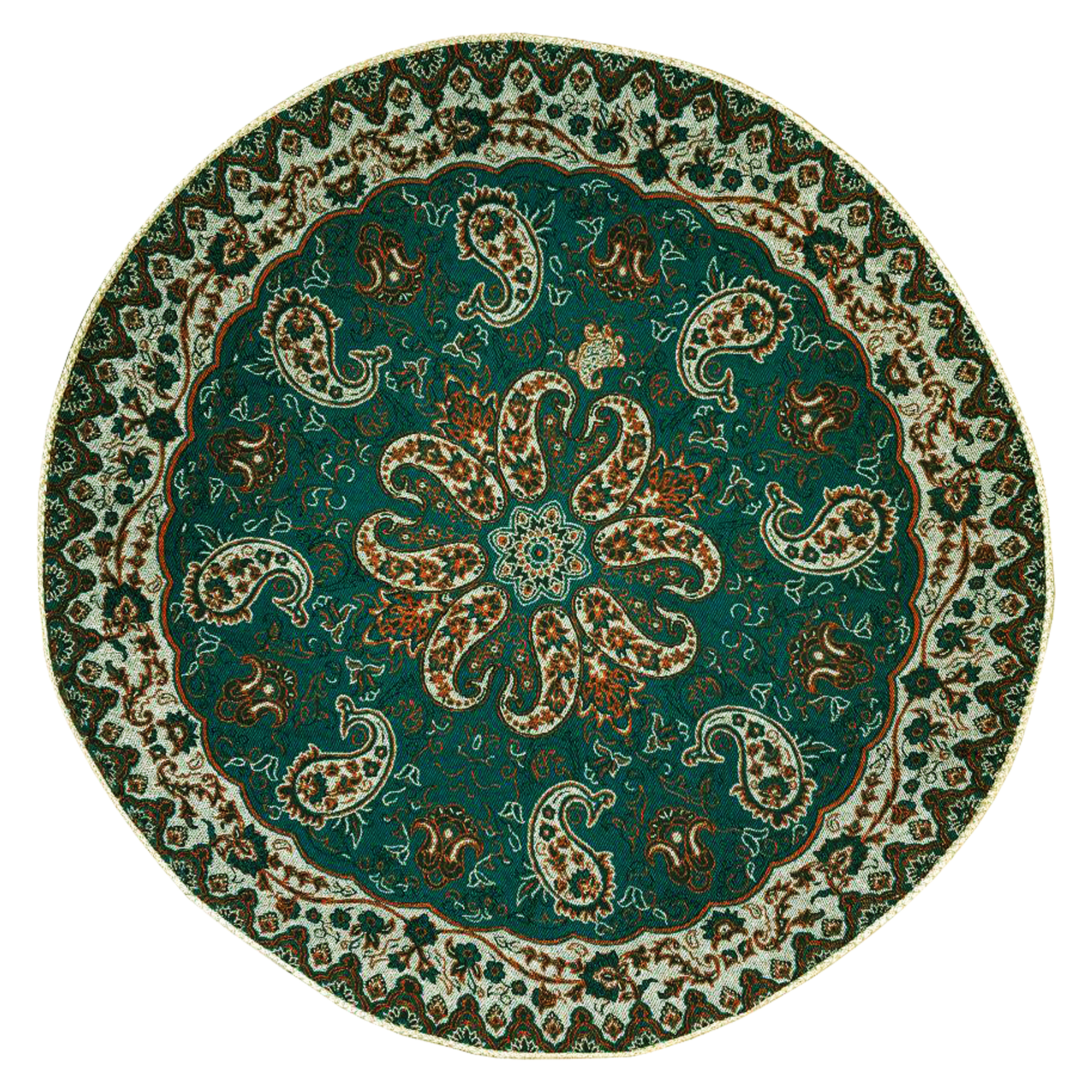 رومیزی ترمه طرح نسترن مدل NSABZ50
