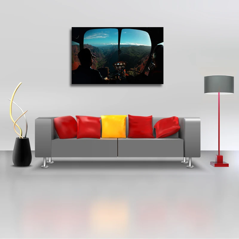 تابلو شاسی طرح منظره هواپیما کد 10