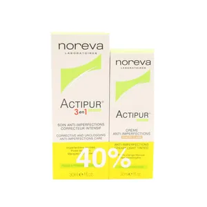 کرم ضد جوش نوروا سری Actipur مدل Actipur 3in1 حجم 30 میلی لیتر به همراه کرم ضد جوش رنگی