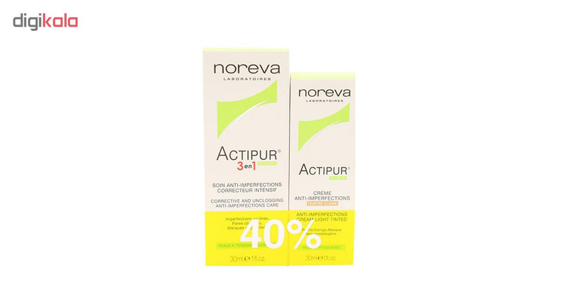 کرم ضد جوش نوروا سری Actipur مدل Actipur 3in1 حجم 30 میلی لیتر به همراه کرم ضد جوش رنگی
