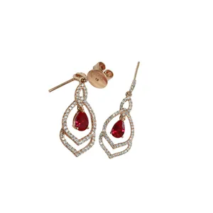گوشواره طلا 18 عیار زنانه مدل KG4000