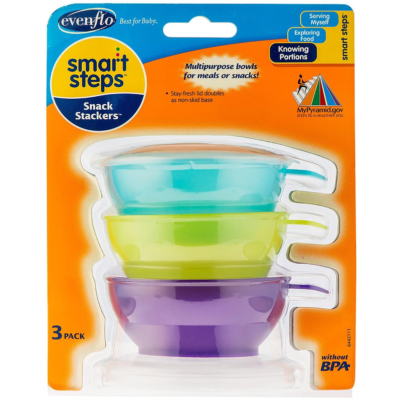 ظرف غذای کودک ایون فلو مدل Snack Stackers بسته 3 عددی